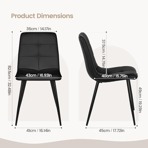 Folding Round Dining Table with 4 Fabric Chairs Space-Saving Set for Kitchen