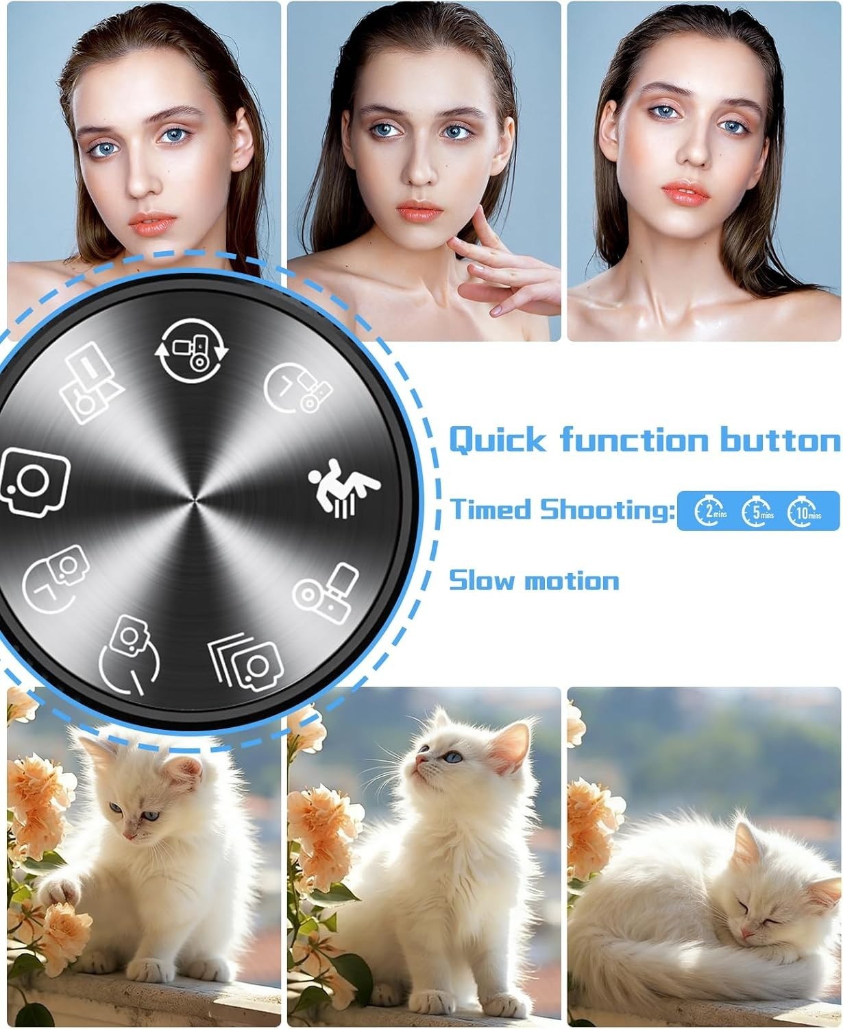 5K 75MP Vlogging Camera WiFi Flip Screen Zoom Camera 64GB