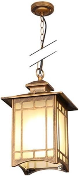 Vintage Bronze Hanging Lantern – IP65 Outdoor Ceiling Light (26×18 cm)