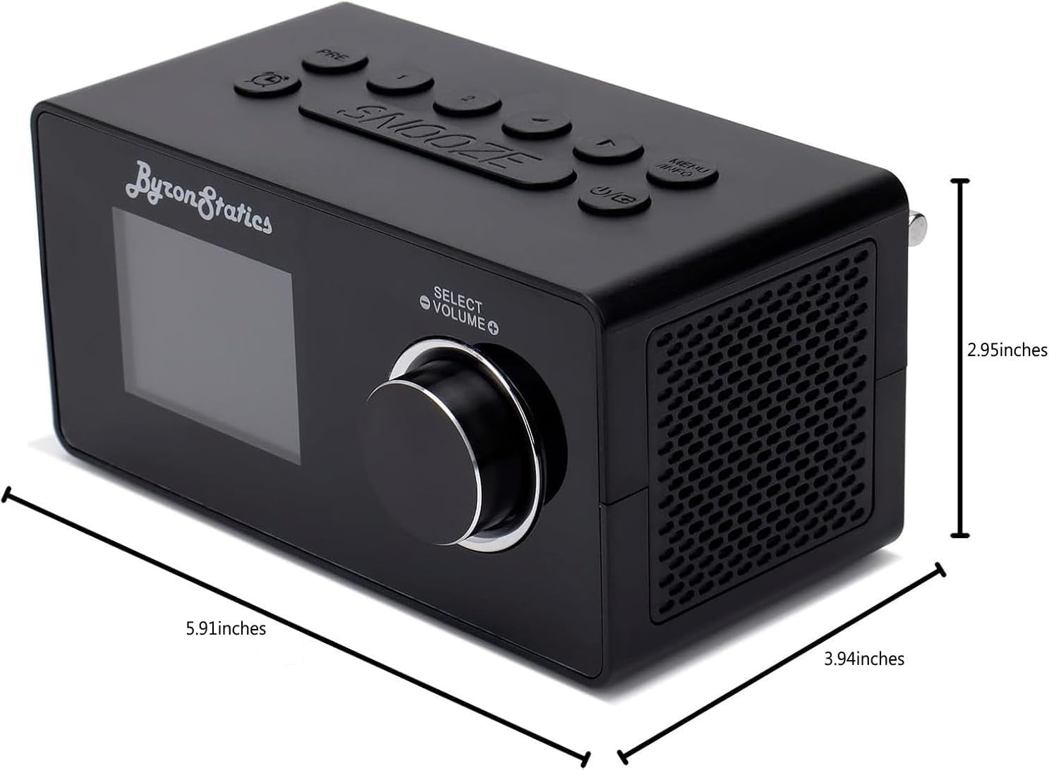Portable DAB+ FM Digital Radio with Bluetooth, Dual Alarm & Color Display