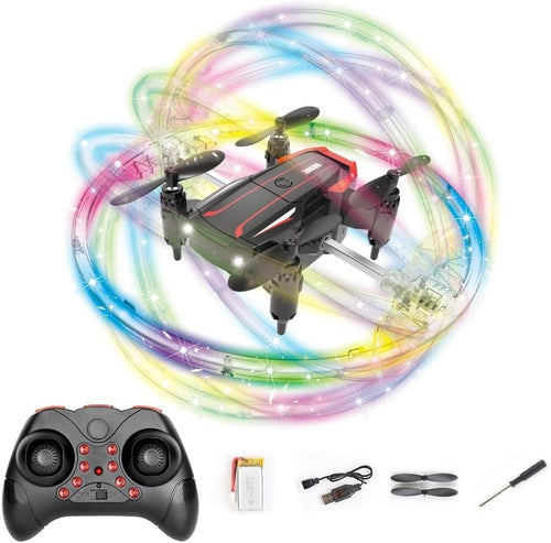 Kids Hexacopter Drone with LED Lights, Auto Hover, Safe Beginner RC Toy