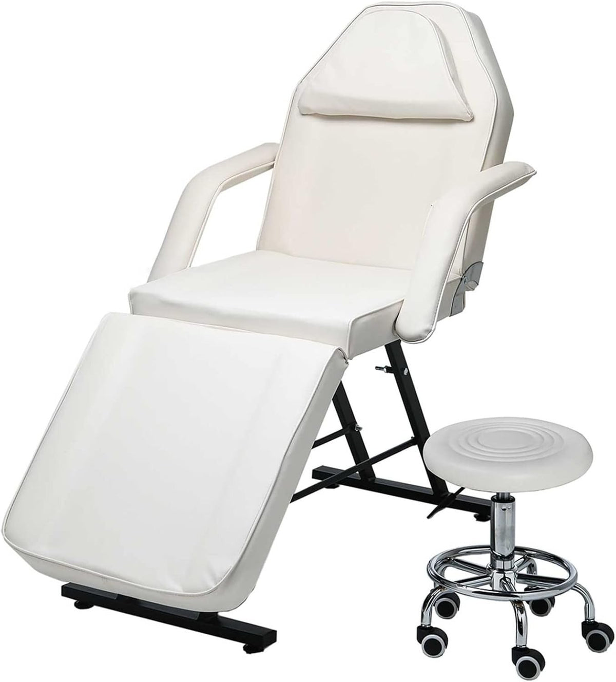 Adjustable Pedicure Massage Chair With Foot Spa Rolling Salon Stool