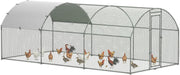 Walk In Chicken Run 5.7x2.8x2m Galvanised Steel Coop Cage Cover