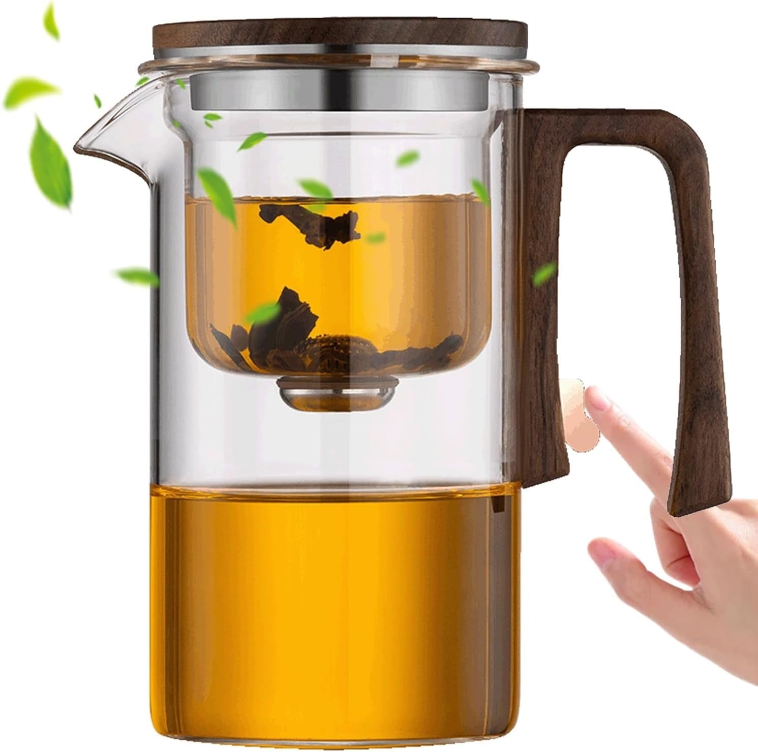 720ml Glass Teapot with Infuser Water Separation Tea Pot Filter Lid