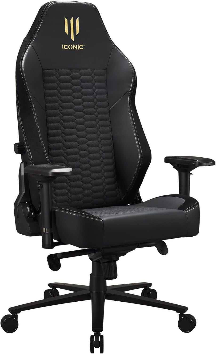 Premium XL Ergonomic Gaming Chair Black Gold High Back Office Seat