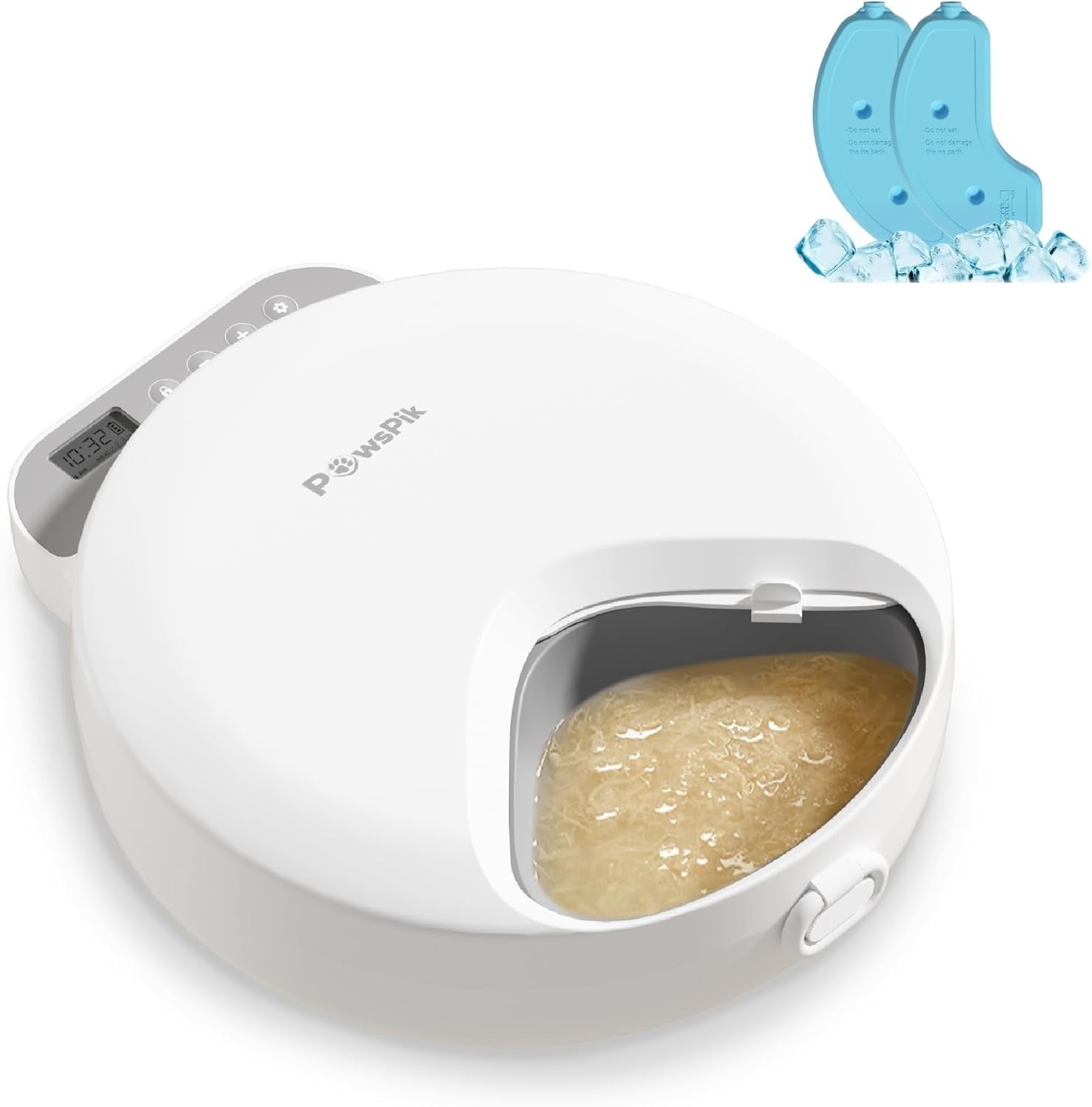 Automatic Pet Feeder 4 Meal Timer Wet Dry Food Dispenser Ice Packs LCD
