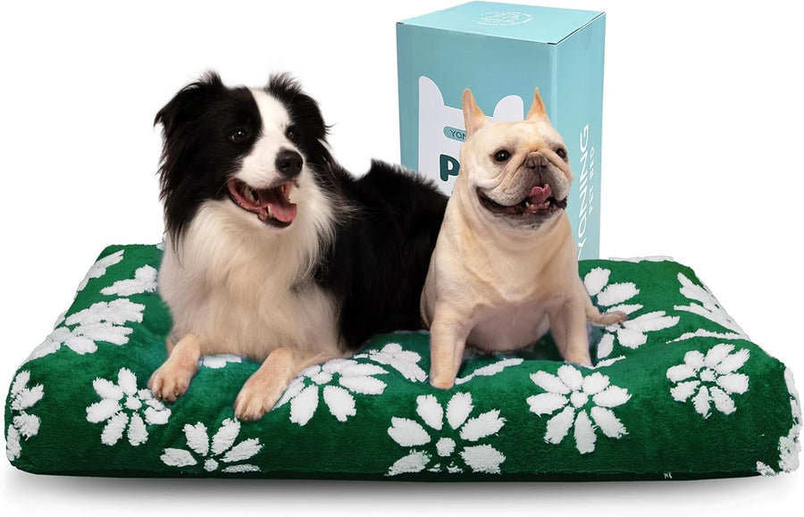 XL Dog Bed 104x71cm Washable Crate Mattress Green