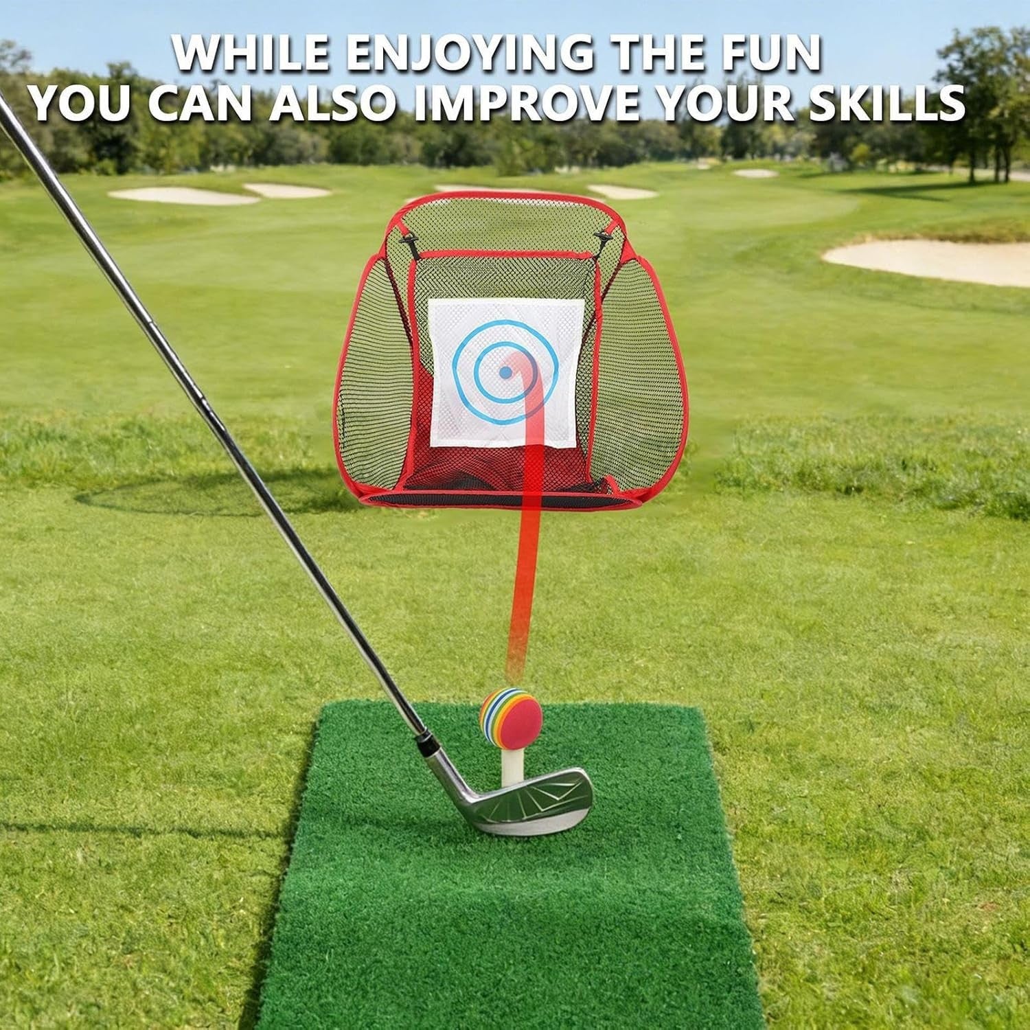 Golf Chipping Net Portable Practice Target Indoor Outdoor