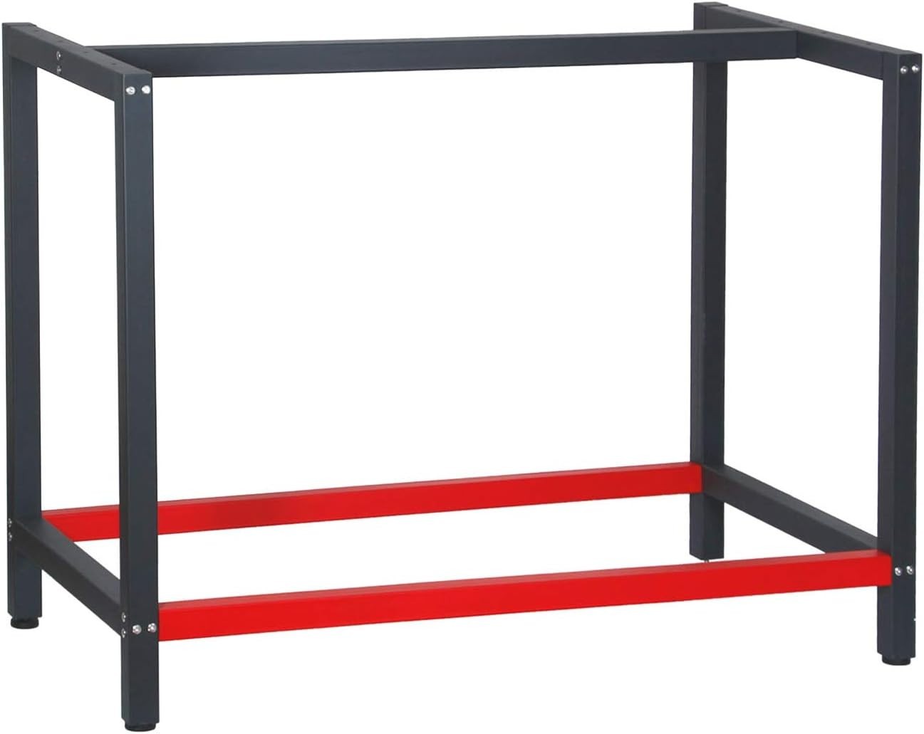 Heavy Duty Steel Workbench Frame 125x57x81cm Anthracite Red DIY Table Base