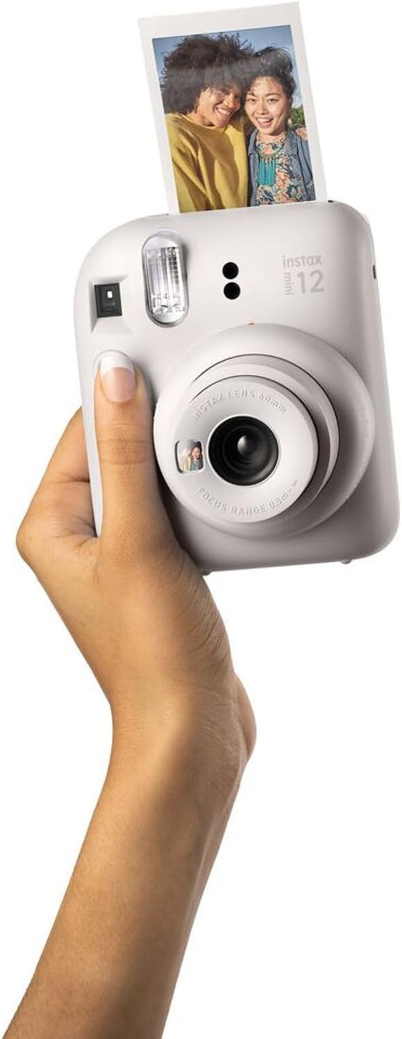 Instant Camera Bundle Film Pack Case Selfie Mirror Flash White Camera