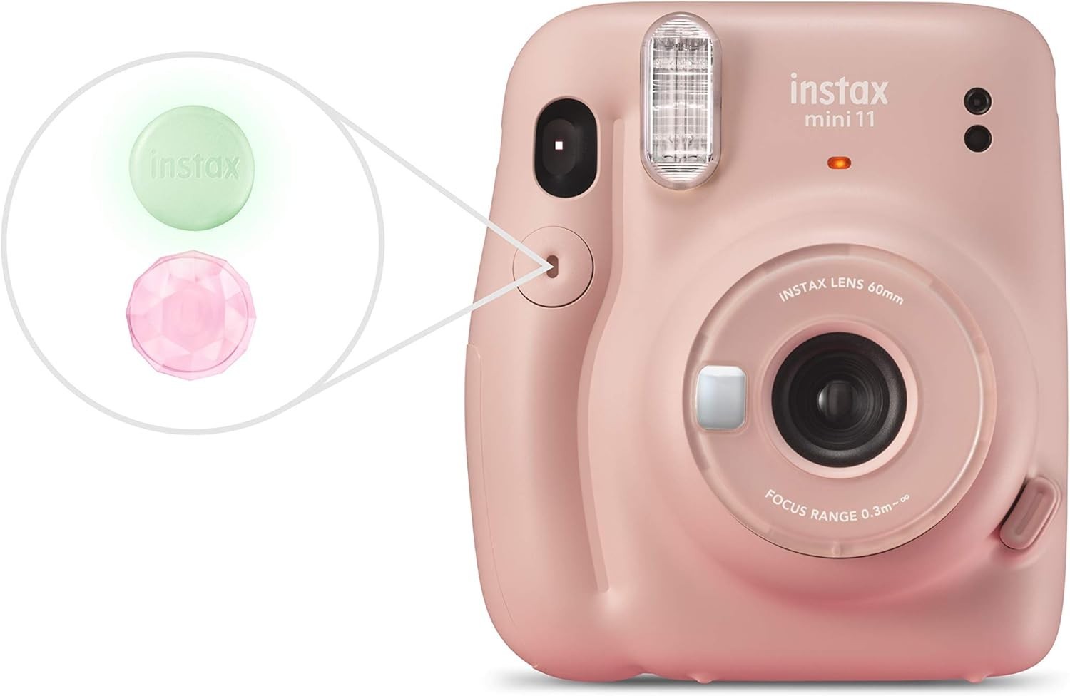 Instant Camera Selfie Mirror Auto Exposure Mini Photo Camera Pink