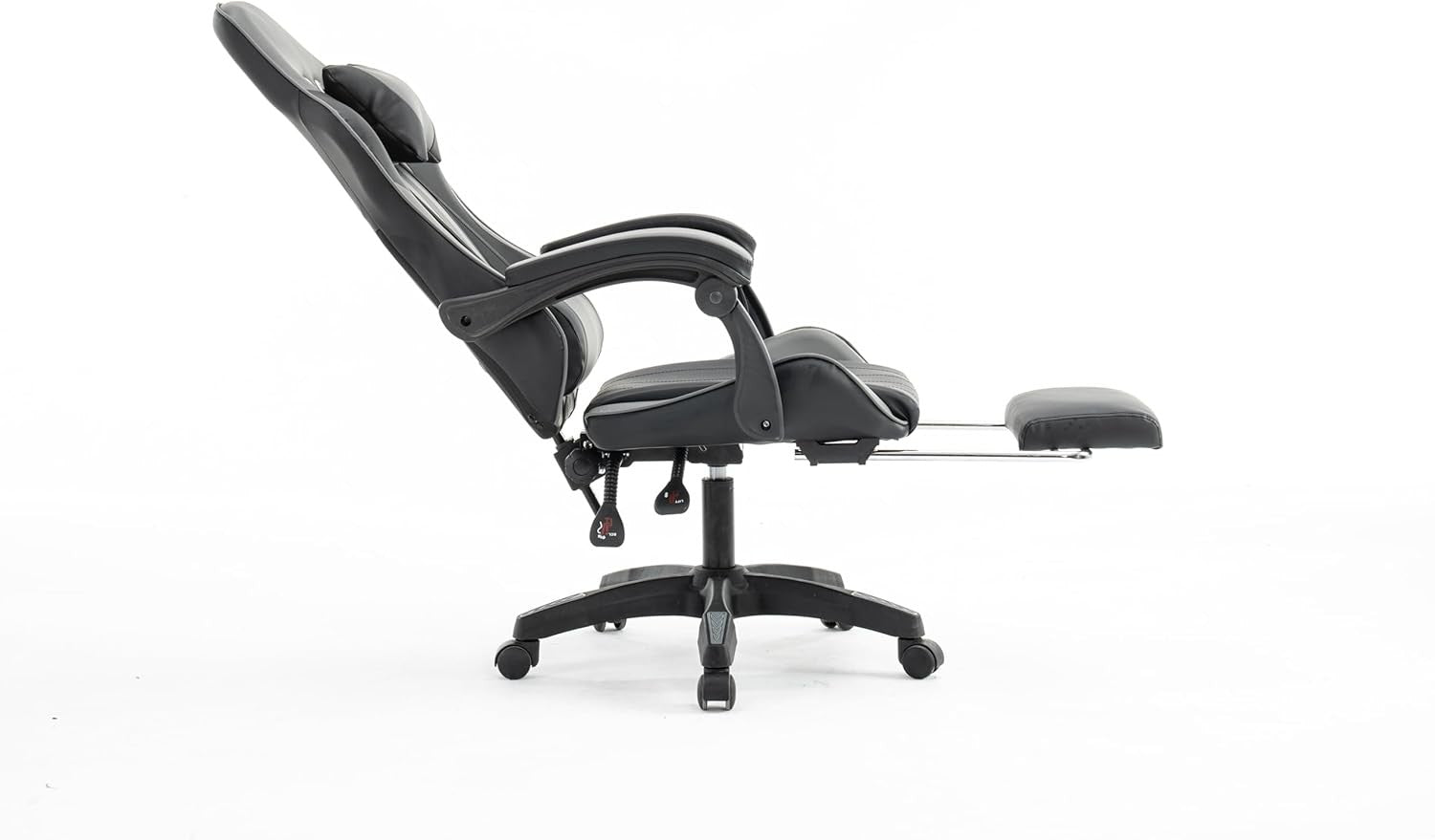 Millhouse Gaming Racing Desk Chair with Footrest & Lumbar Support – Grey