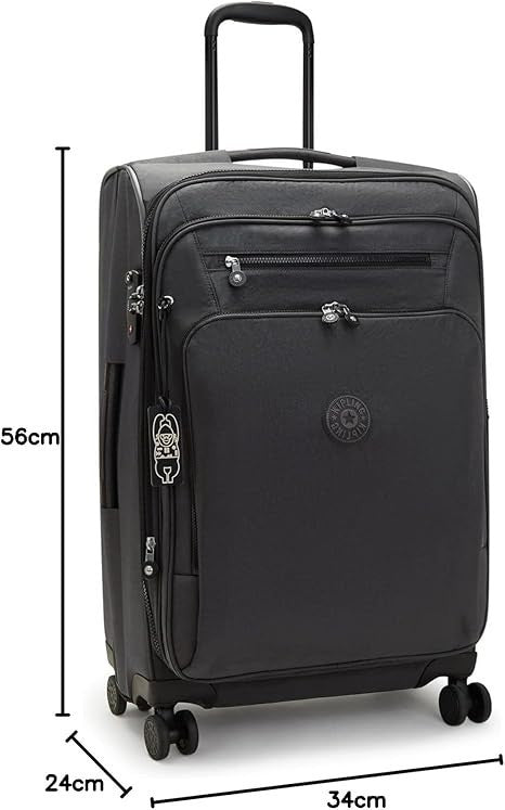 Small Cabin Spinner Suitcase Lightweight Soft Travel Carry On 33L