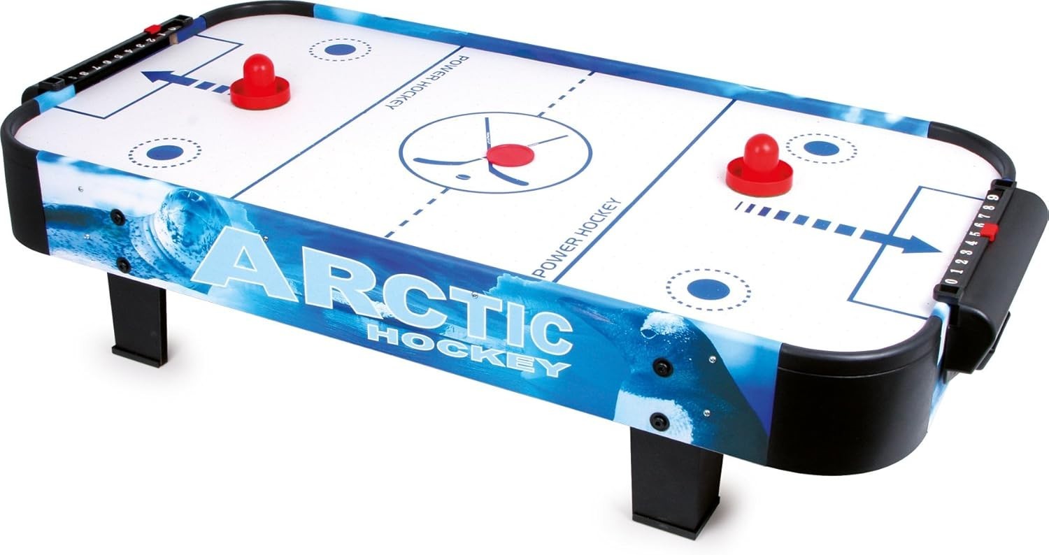 Tabletop Air Hockey Table Wooden Electric Kids Family Game Set