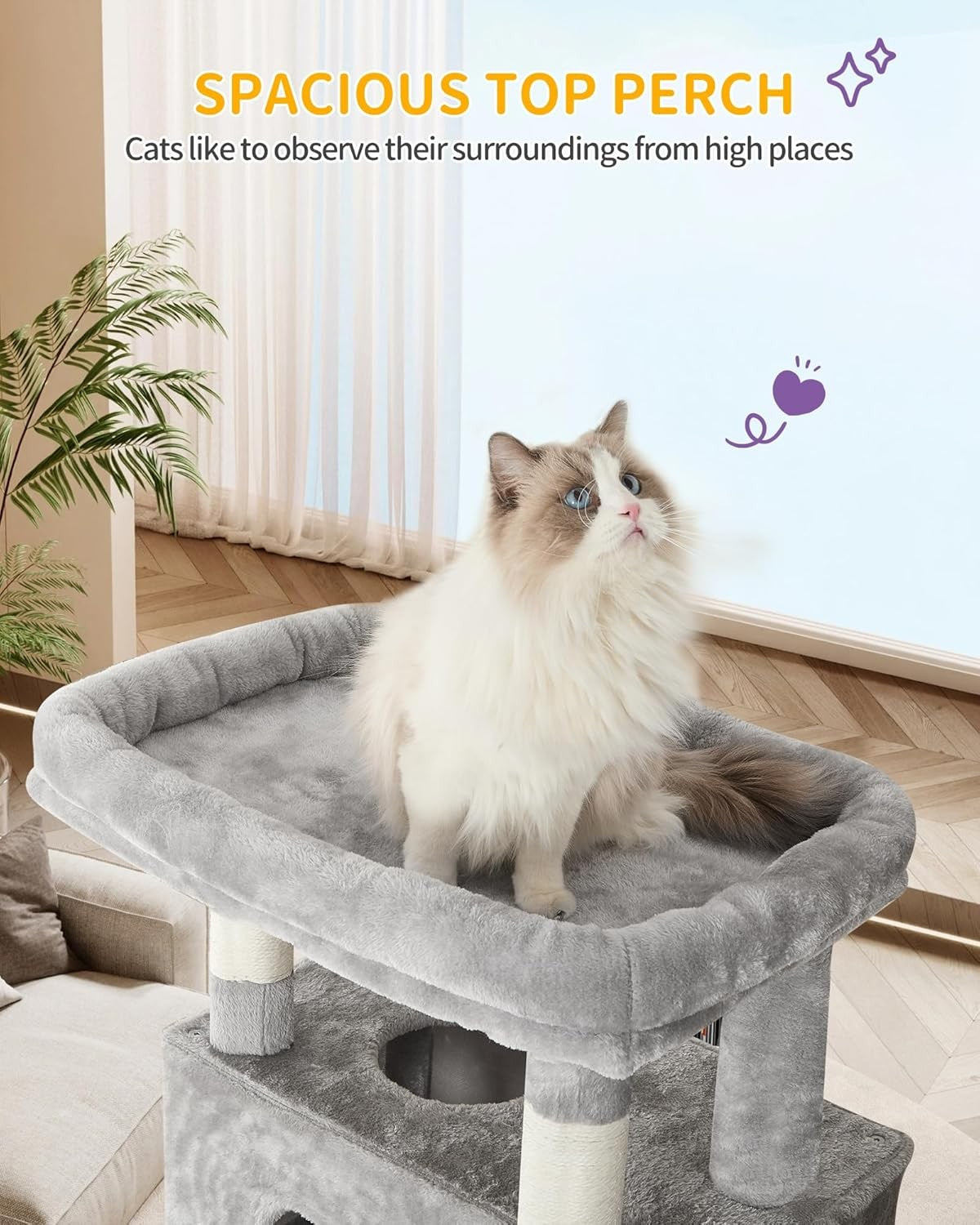 170cm Tall Cat Tree Tower Multi-Level Scratching Posts Condos Large