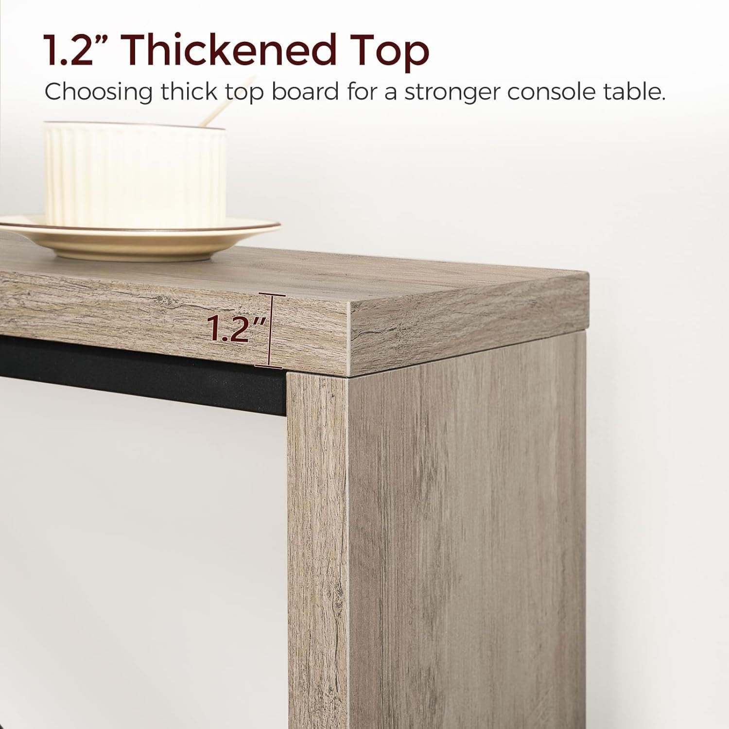 Industrial Console Table 62.2" Long with Metal Frame & Storage for Entryway