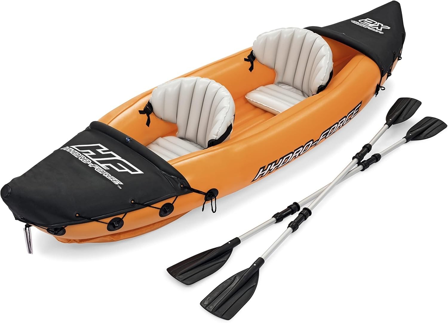 2 Person Inflatable Kayak Set w/ Paddles Pump PVC River Boat