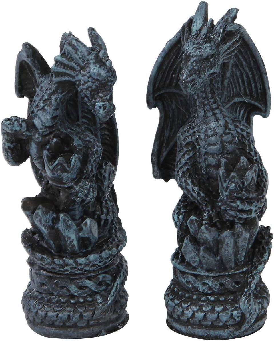 Luxury Dragon Chess Set 43cm | Hand-Painted Resin Pieces on Glass Board