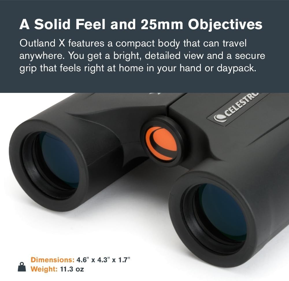 10x25 Compact Binoculars Waterproof Fogproof HD Optics Lightweight Travel Use