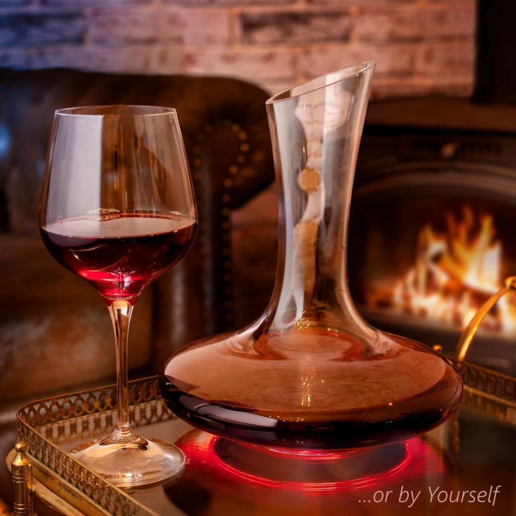 1.8L Crystal Wine Decanter with Cork Stopper & Cleaning Beads Gift Set