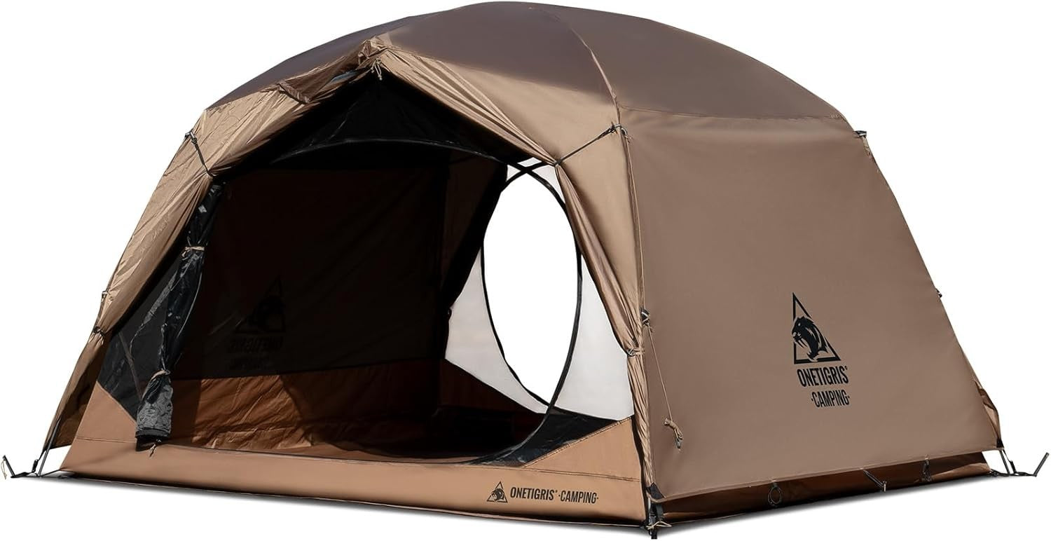 4 Person Waterproof Camping Tent 5000mm Dome 3 Season Shelter