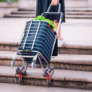8 Wheel Stair Climbing Shopping Trolley | Foldable Push Cart | Large Capacity