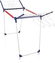 Large 20m Clothes Airer Folding Laundry Drying Rack Indoor Outdoor with Clips