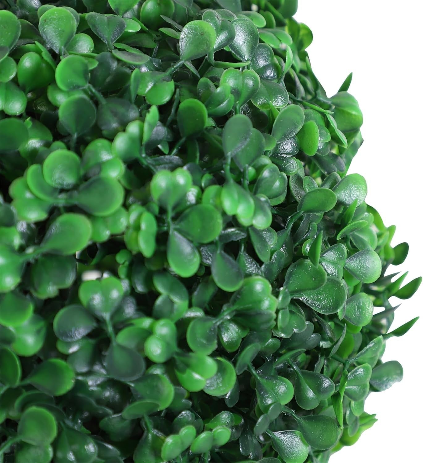 Set of 2 Artificial Boxwood Ball Trees 112cm Faux Green 3 Ball Topiary Decor
