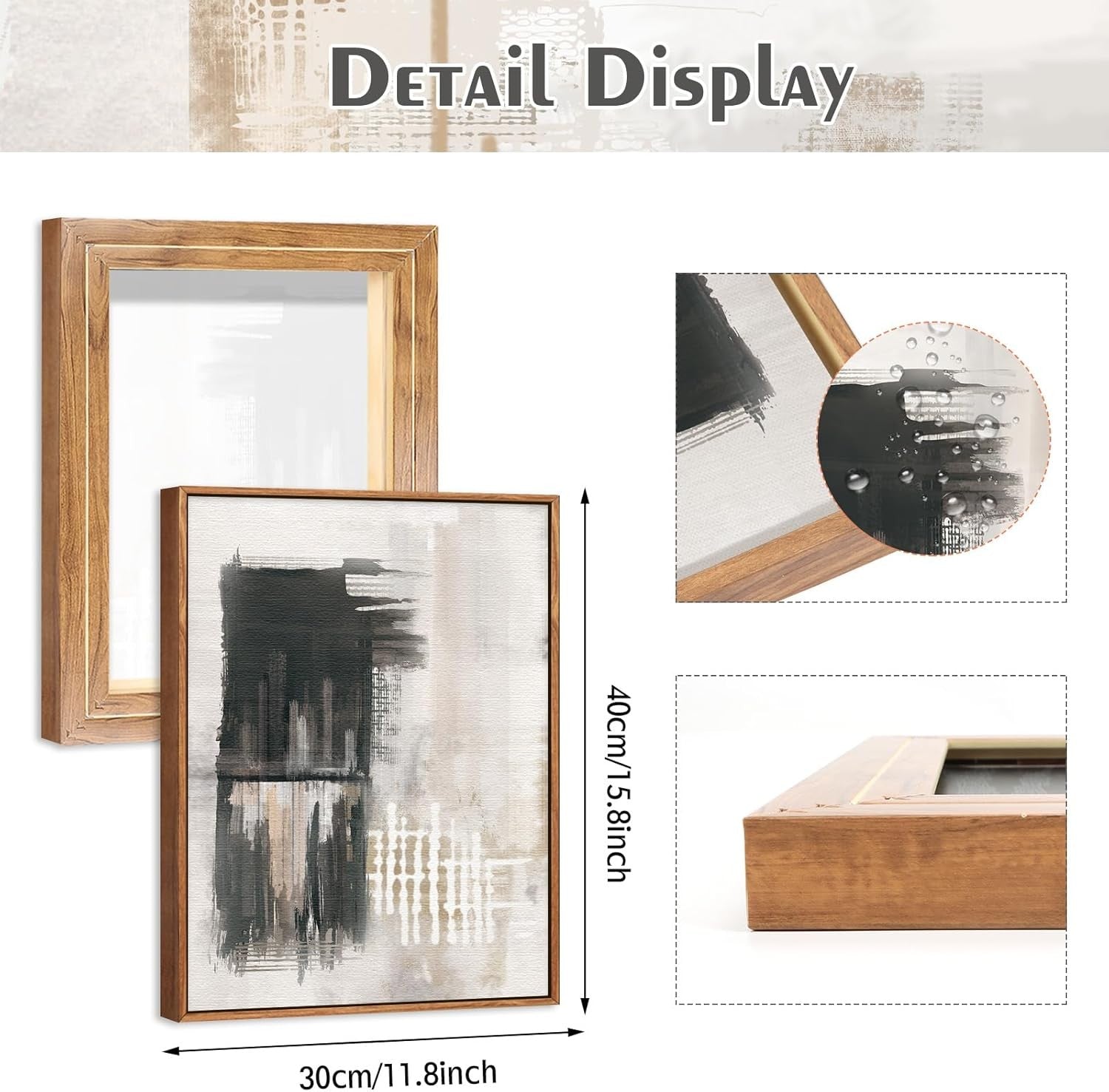 Modern Abstract Canvas Wall Art Set 3 Black White Minimalist Framed Prints