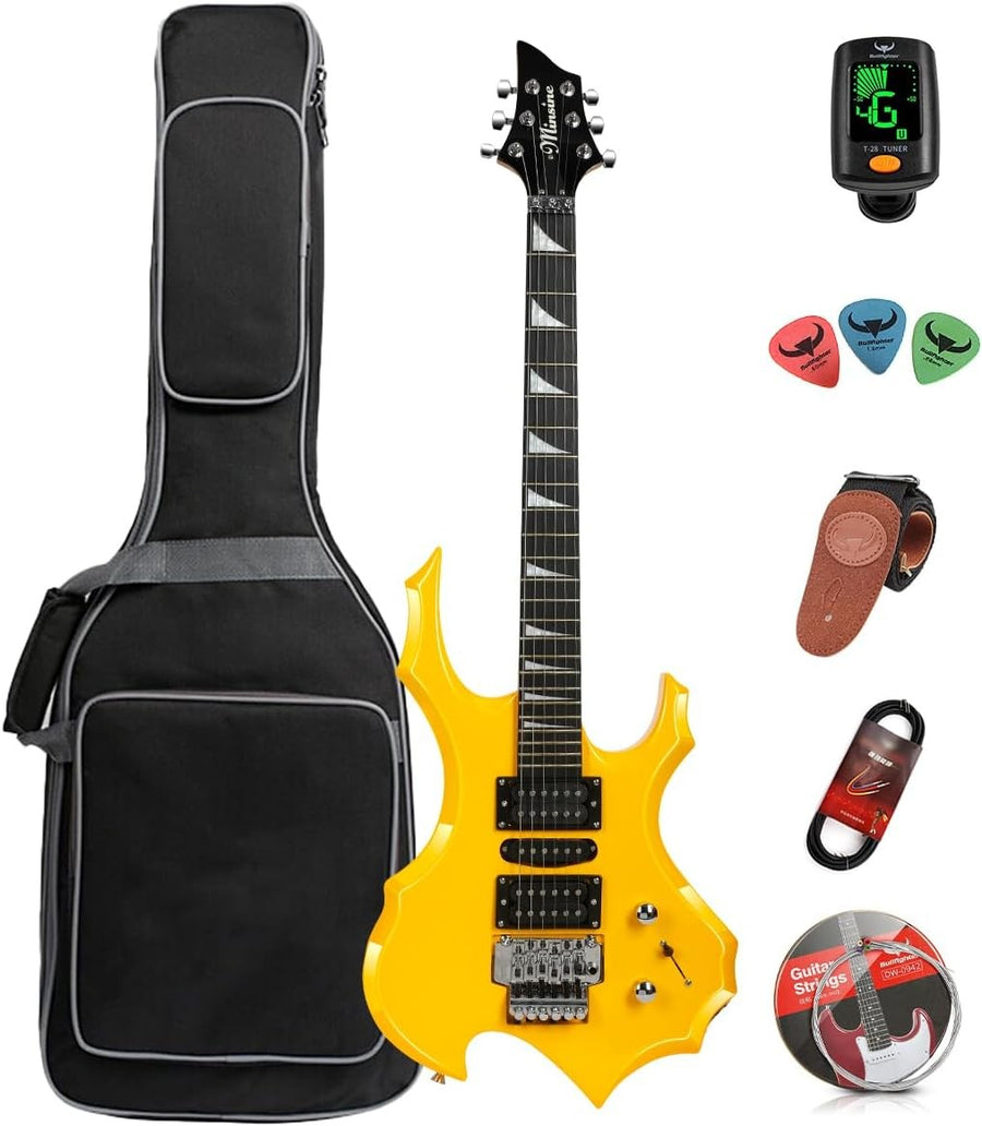 Full Size Electric Guitar Starter Kit Rock Style w Bag Tuner