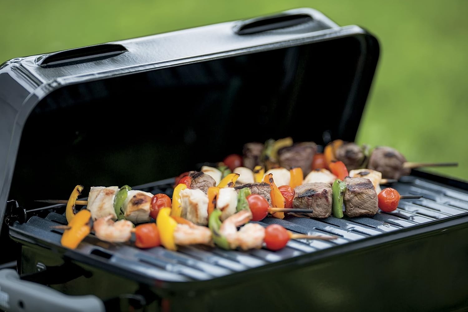 Portable Gas BBQ Grill with Push Ignition – Compact Folding Travel Barbecue