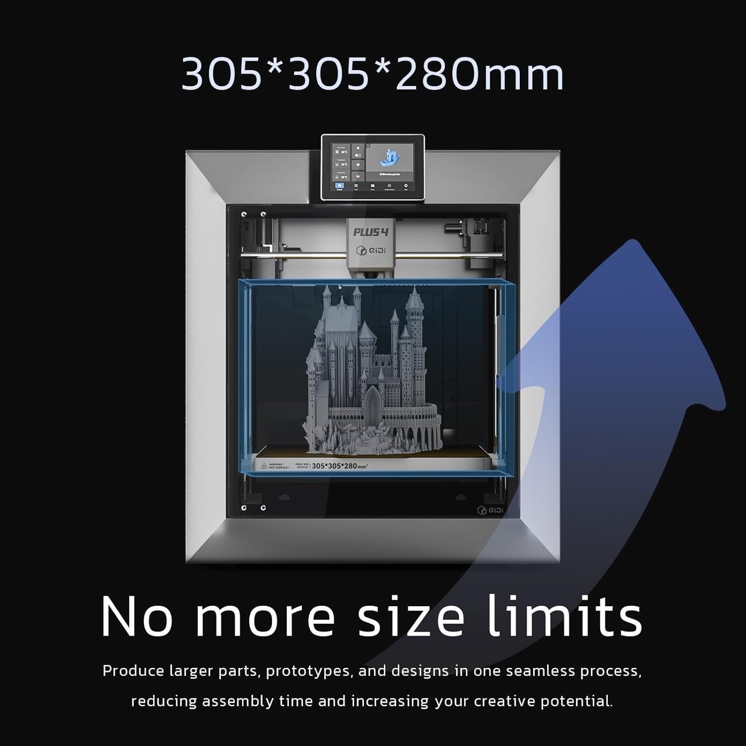 Enclosed 3D Printer 600mm/s High Speed 370°C Hotend Large Build