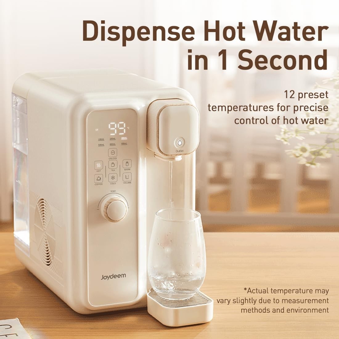 Instant Hot & Cold Water Dispenser Tea Coffee Maker Adjustable Temp 3.5L