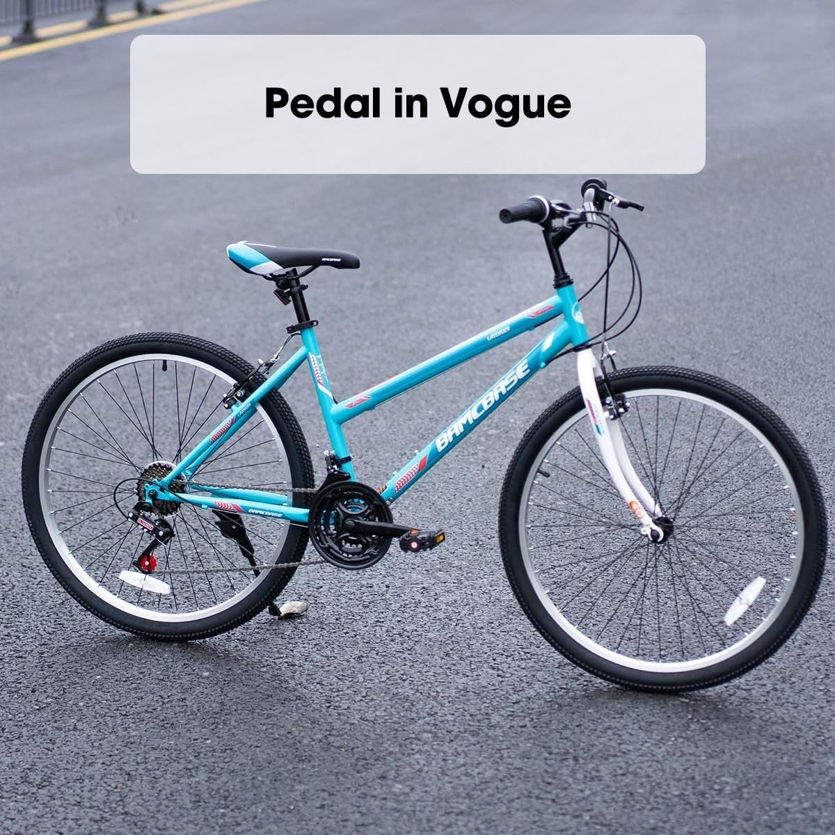 21-Speed Youth Mountain Bike 24" Alloy Frame V-Brakes Rugged Tires