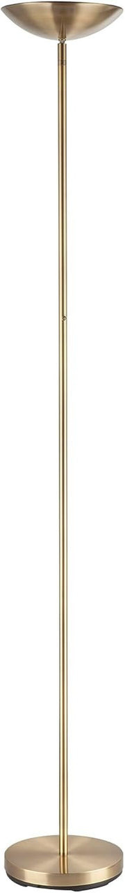 Antique Brass LED Uplighter Floor Lamp Dimmable Adjustable Head 3000K