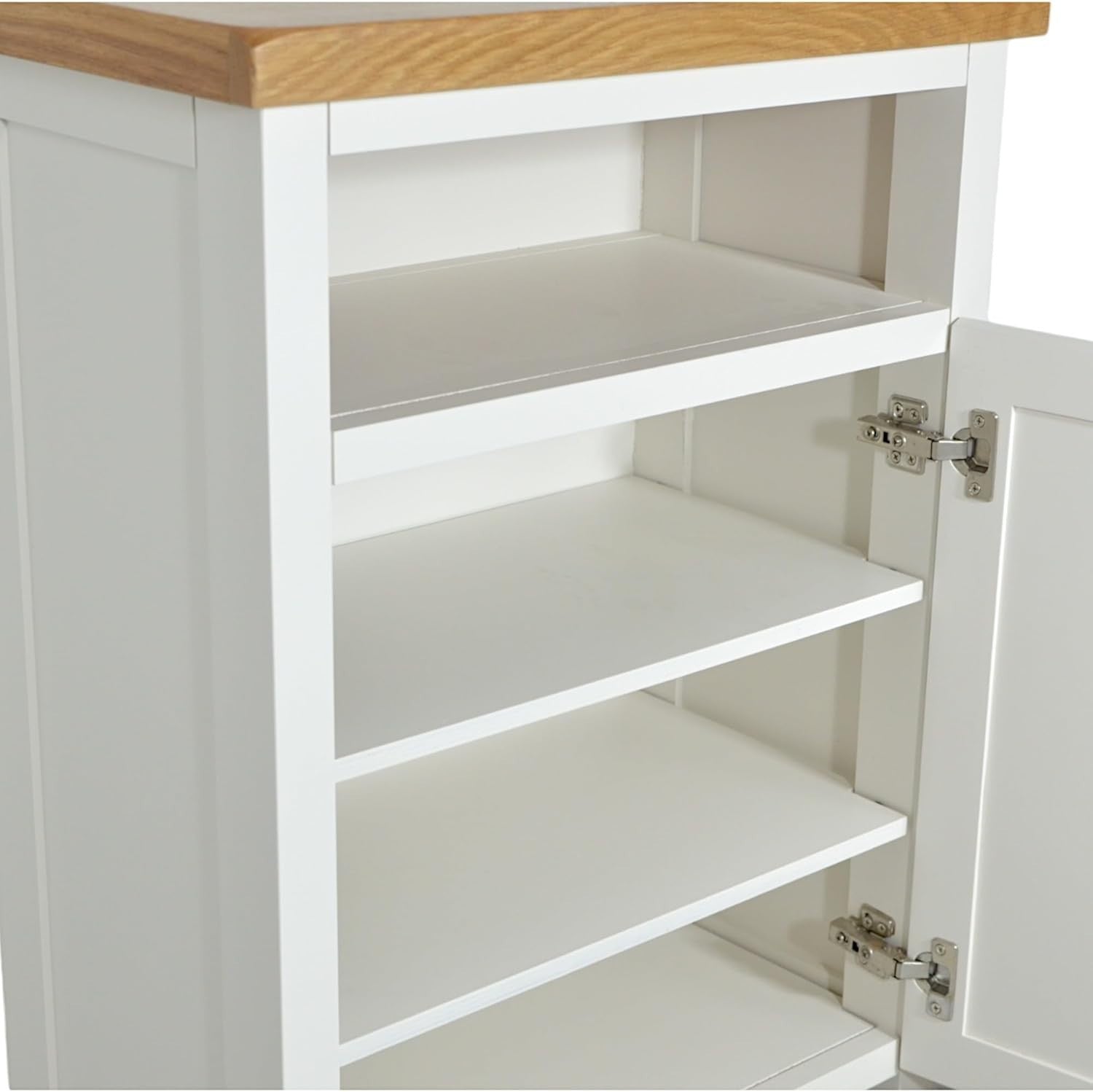 Ready Assembled Oak Shoe Cabinet Hallway Storage Unit Cupboard 64x35x88cm