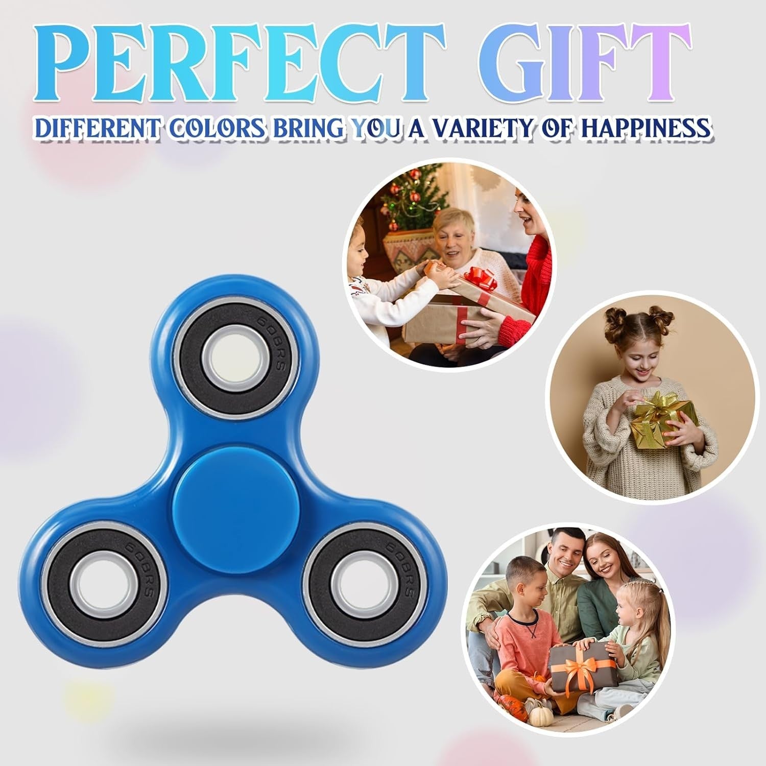 18 Pack Fidget Spinner Toys Bulk Sensory Stress Relief ADHD 6 Colors