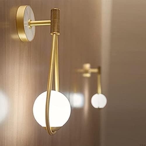 Vintage Gold Globe Wall Lights, 2PCS 5W LED for Bedroom & Living Room