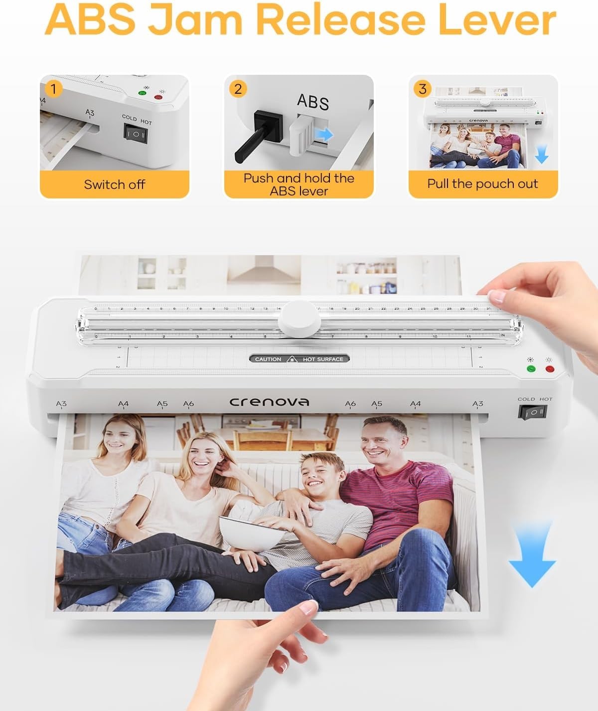 A3 Laminator 13in Hot Cold Machine with Cutter Fast Jam Free