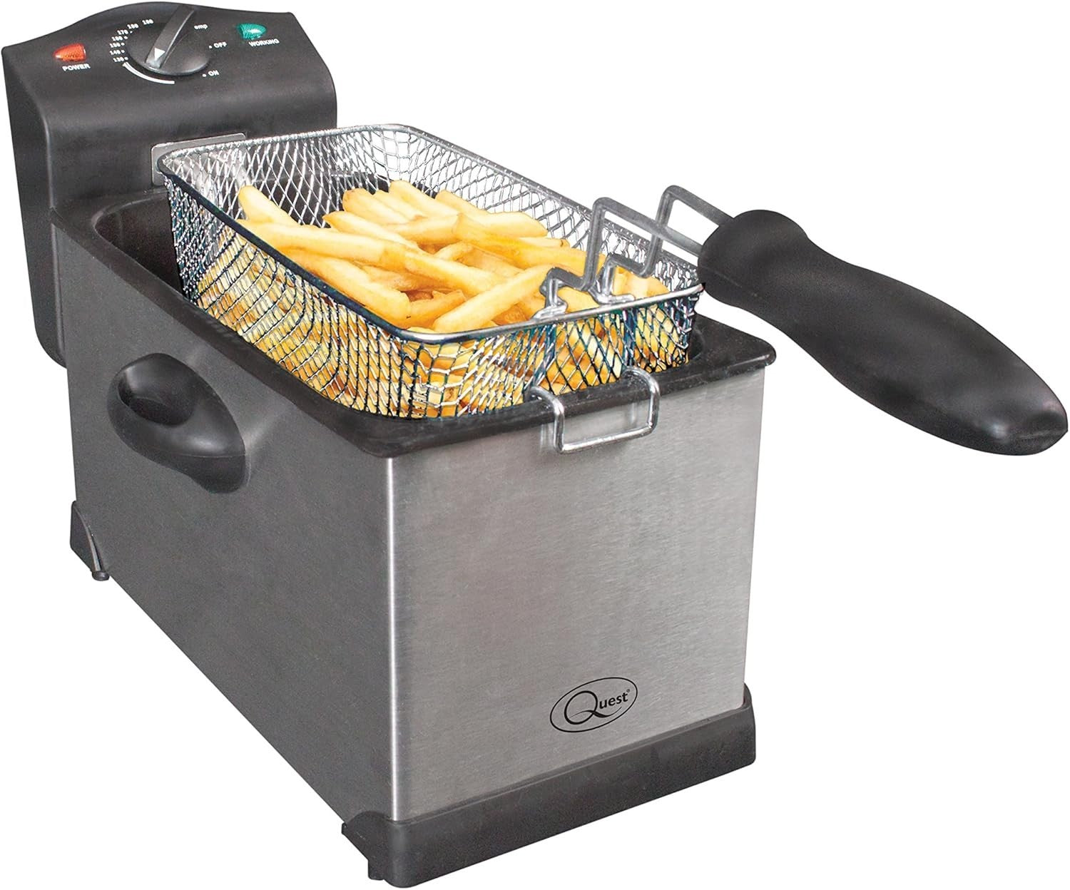 3L Deep Fat Fryer 2000W Stainless Steel Electric Chip Fryer Easy Clean