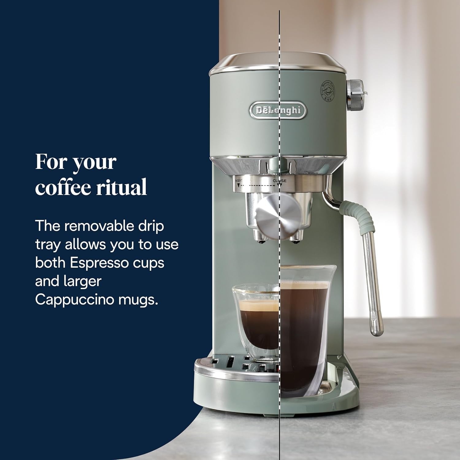 Barista Coffee Machine 15-Bar Pump Cold Brew Latte Steam Wand 1450W Green