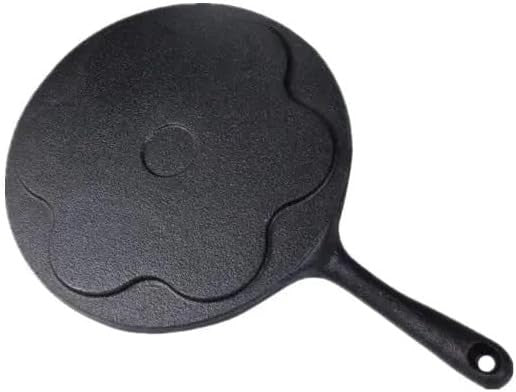 Mini Pancake Pan Cast Iron 7-Hole Non-Stick Crepe Pan Induction Safe 23cm