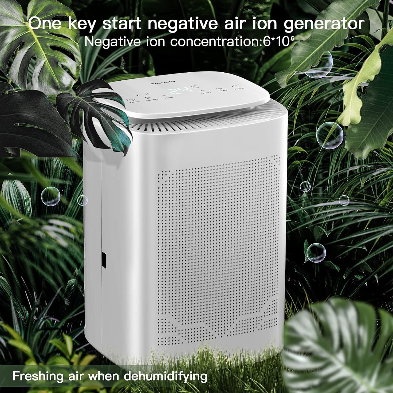 Dehumidifier Air Purifier Combo HEPA H13 Ionizer 1.6L Tank Quiet