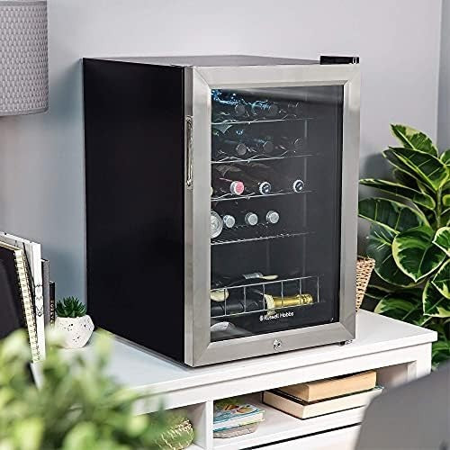 62L Mini Fridge Stainless Steel Wine and Beer Cooler Lockable Tabletop