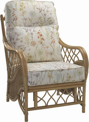 Rattan Armchair Indoor Cane Lounge Chair with Cushions Conservatory Living Room