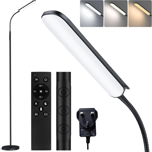 LED Floor Lamp Dimmable 18W Remote Touch Control Adjustable Reading Light
