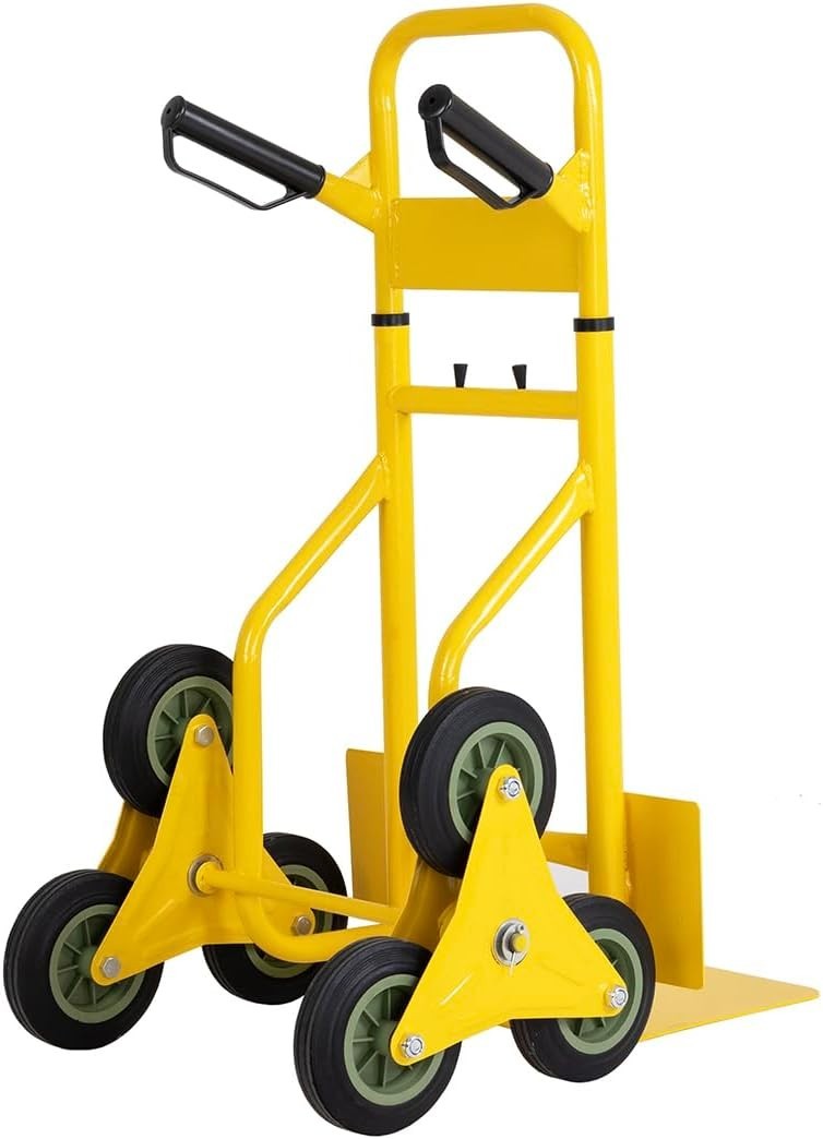200kg Stair Climbing Hand Truck Tri Wheel Heavy Duty Steel Trolley