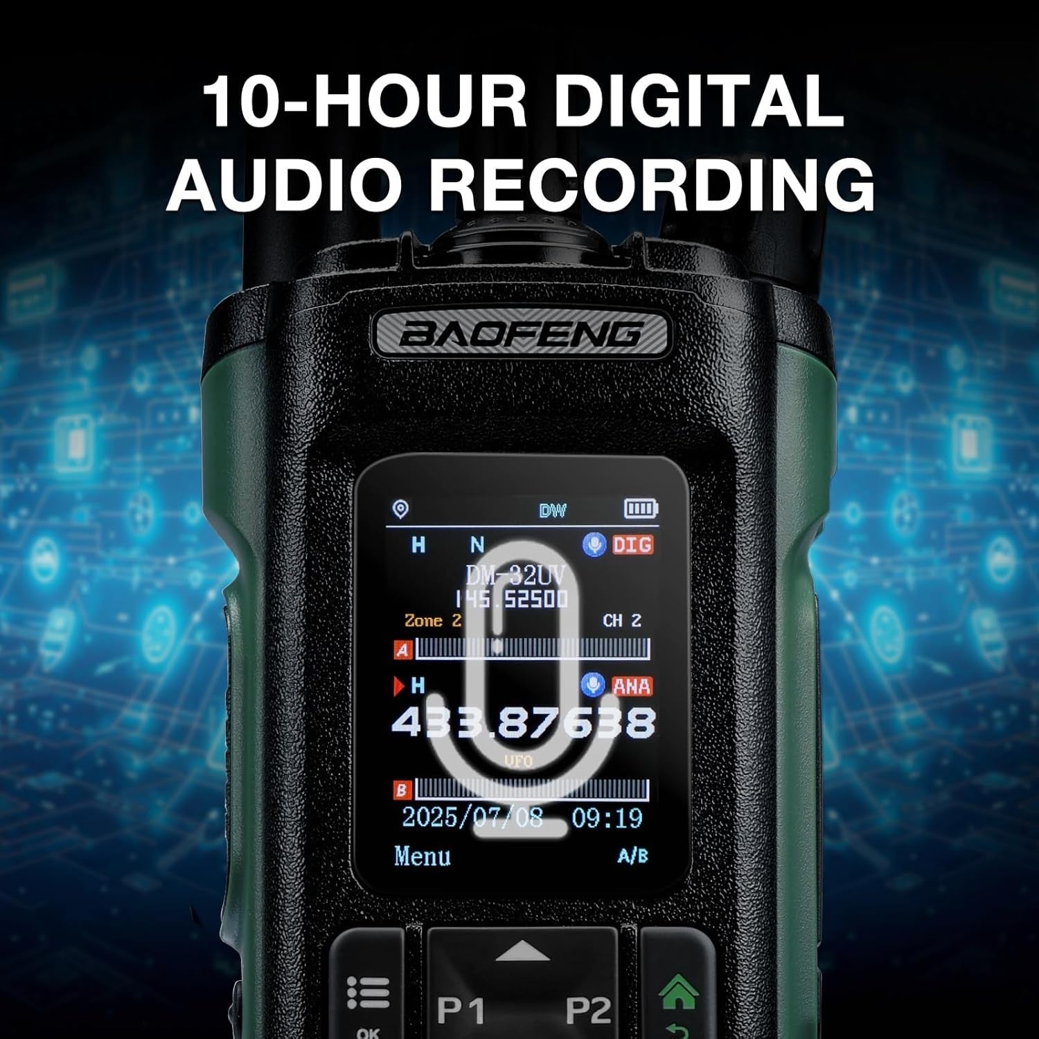 10W DMR Dual Band Radio GPS APRS 4000CH Colour Display Handheld