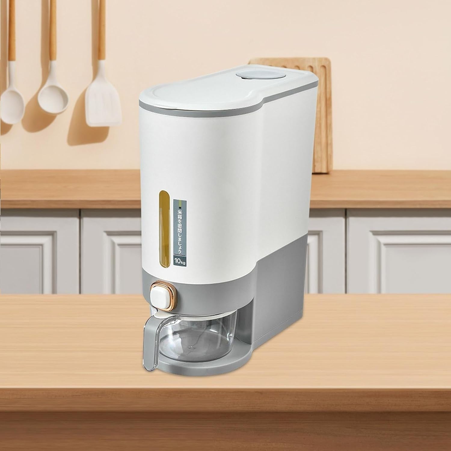 5KG 10KG Automatic Rice Dispenser with Measuring Cup Sealed Storage Bin
