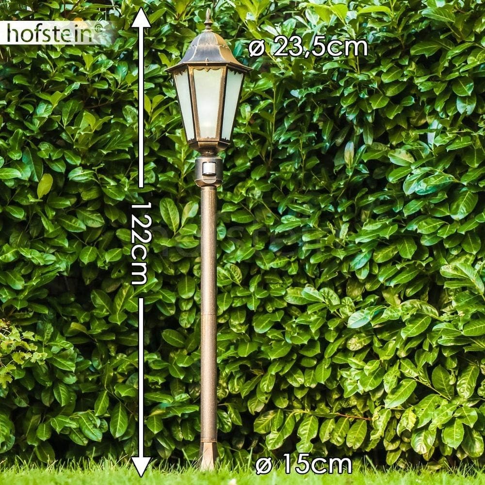 Hong Kong Frost Outdoor Lamp Gold 122cm Path Light IP44 E27